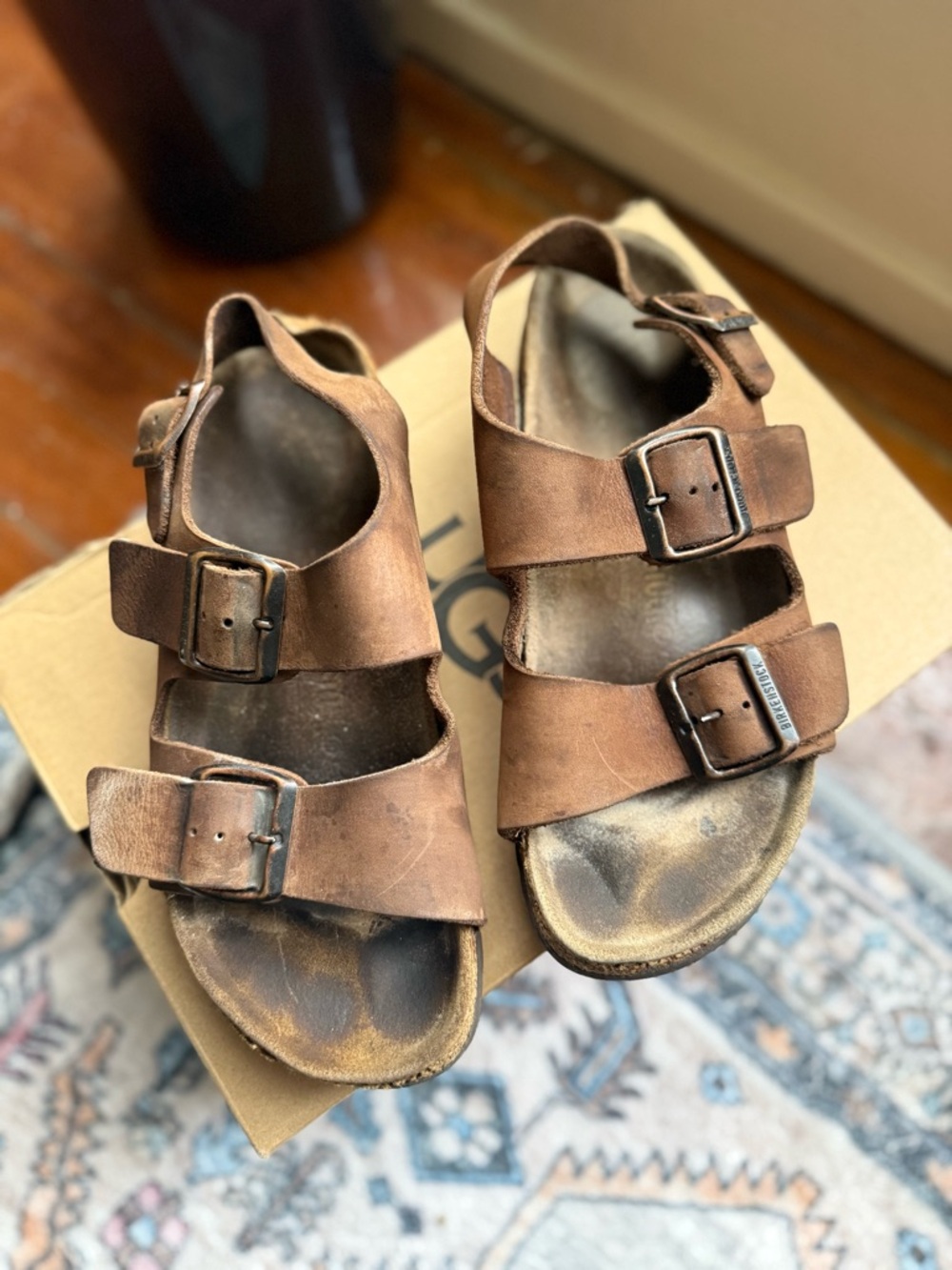 Birkenstocks 38 women’s 7 mens 5 fair condition - Picture 2 of 9